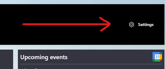 WiseDash settings location